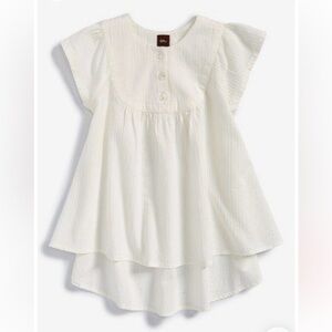 Tea Collection Heritage Stripe Flutter Sleeve Cotton Top, size 4